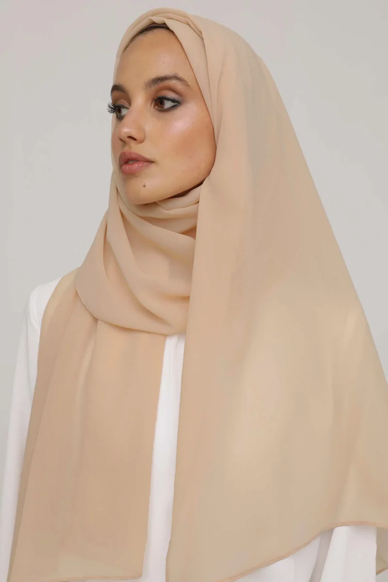 Creamy - Cream Beige Laser Hijab