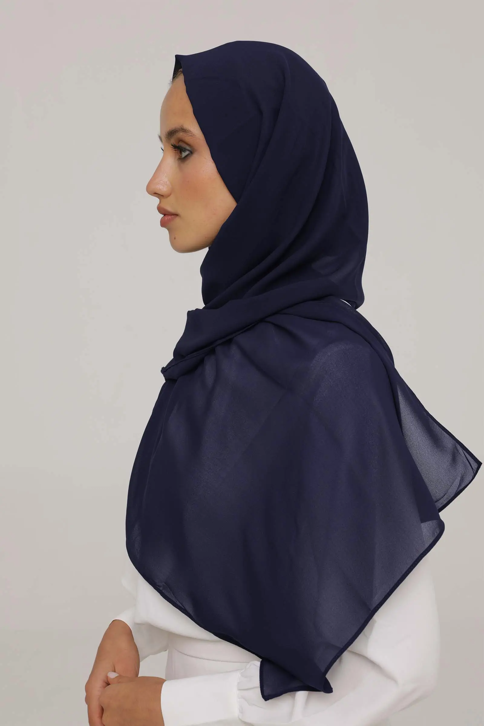 Summer Night – Navy Blue Laser Hijab