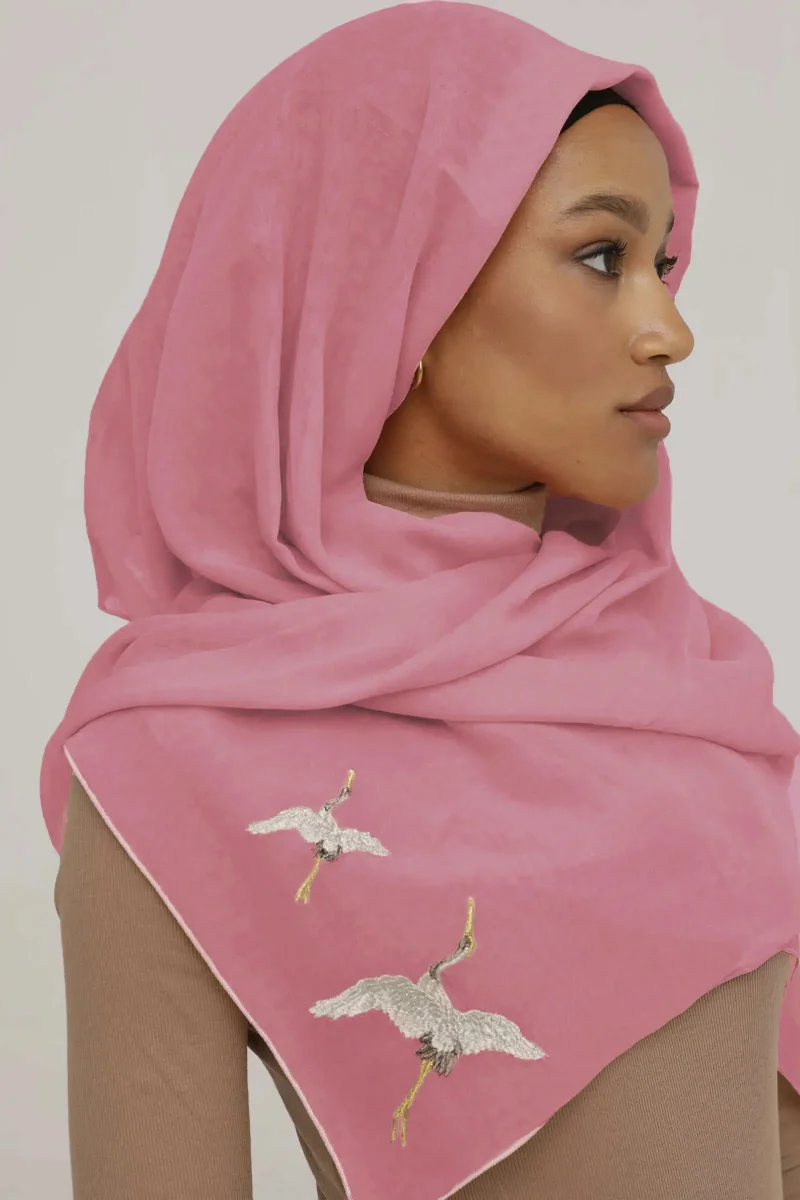 BLOSSOM - DUSTY PINK EMBROIDERED VOILE TARHA