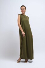 Olivegreen under Abaya Dress2