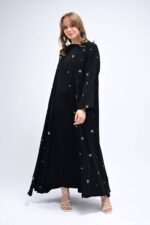 bloom-black-abaya