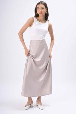 grey silk skirt 2