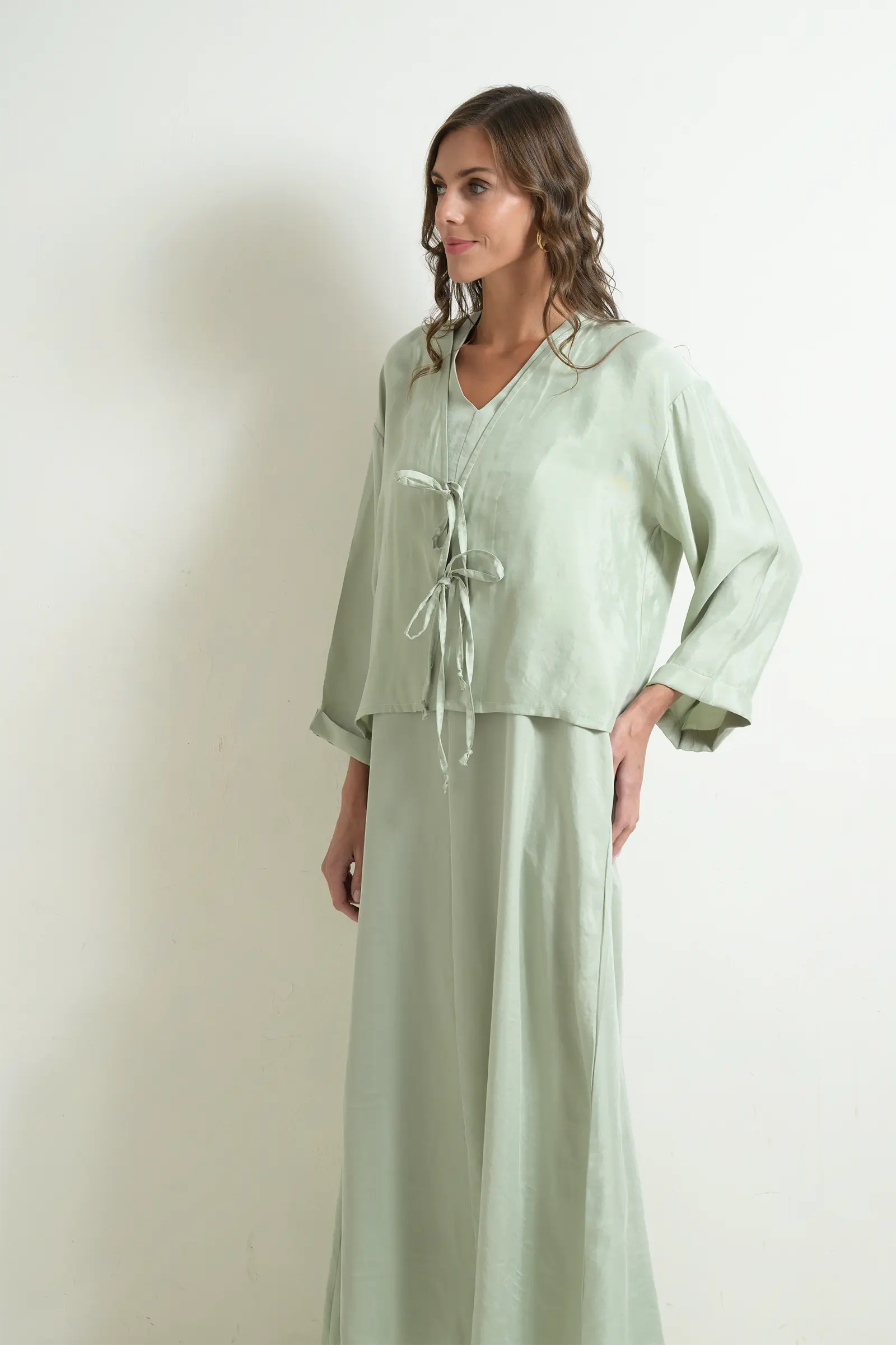Mellow dress set aqua blue
