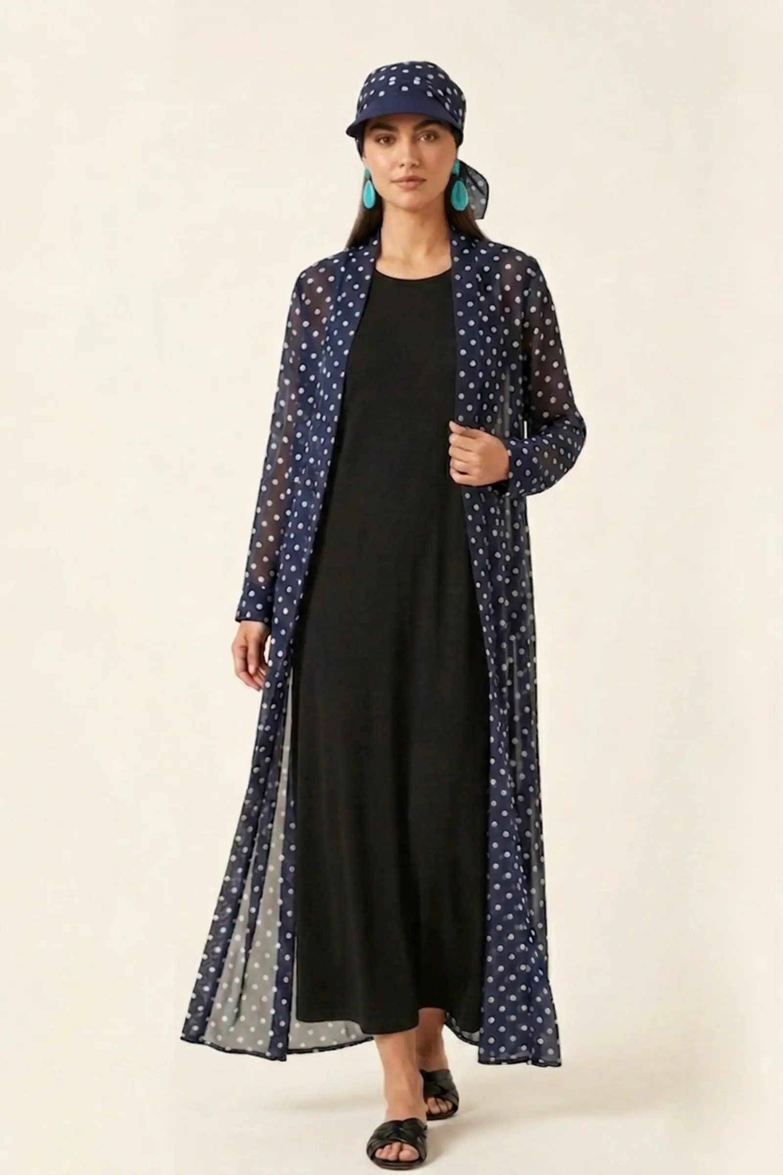 Luna Polka – Kimono & Turban Cap